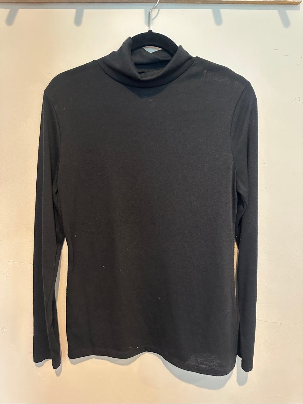 a new day Black Long-Sleeve Turtleneck Top